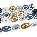 Industrial Equipment Alloy Wheels With Multiple Colors And Various Designs