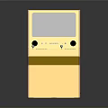 Yellow Arcade Machine With Screen Control Buttons And Coin Slot Stand Design