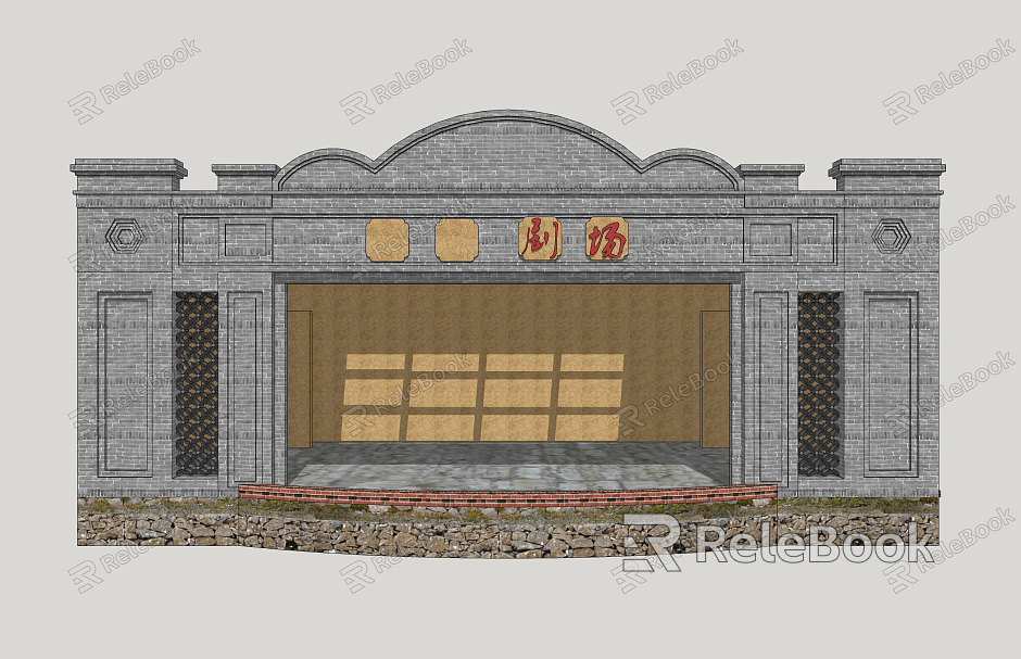 Chinese Stage Folk Stage model