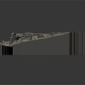 Long Strip Shaped Ancient Bronze Artifact With Carved Patterns Under Focused Lighting On Dark Background
