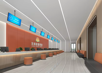 Office Hall 3d model