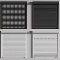 Black And White Window Roller Blinds With Various Patterns And Textures 3d model