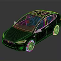 Elegant Shiny Black Modern Sedan With Panoramic Sunroof White Wheels