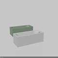 Modern Freestanding Bathtubs Green And White Sleek Design For Bathroom Interior