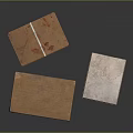 Household Storage Boxes With Brown Cardboard Red Labels And White Drawer Design