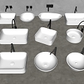 Modern wash basin 3d model