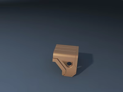Modern Brown Metal Door Handle With Minimalist Design For Home Interior 3d model