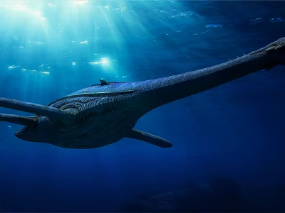 modern plesiosaur animal monster dinosaur 3d model