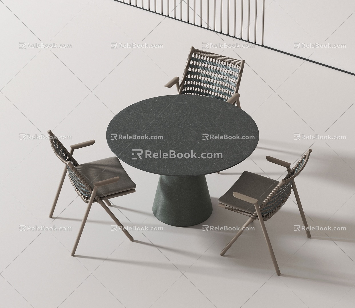 Modern leisure tables and chairs 3d model