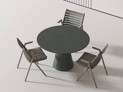 Modern leisure tables and chairs 3d model