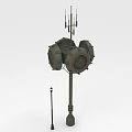 Antenna Broadcast Tower Receiving Tower Street Light 3d model