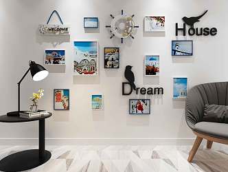 Modern photo wall decorative painting 3d model