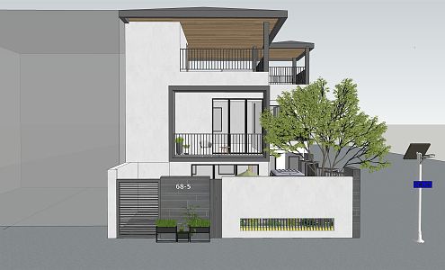 Modern houses, rural houses 3d model