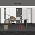 Modern study 3d model