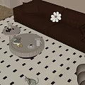 Sofa coffee table combination 3d model