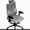 White Ergonomic Office Chair With Adjustable Arms Swivel Base And Comfortable Design
