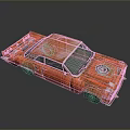 Orange Vintage Rusty Old Car with Classic Design and Weathered Exterior