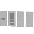 Modern Hinged Doors Design With Various Glass Panel And Solid Panel Styles 3d model