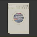 Modern White Electric Washing Machine With Control Panel And Viewing Window