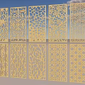 Decorative Wooden Room Dividers With Various Carved Patterns And Designs