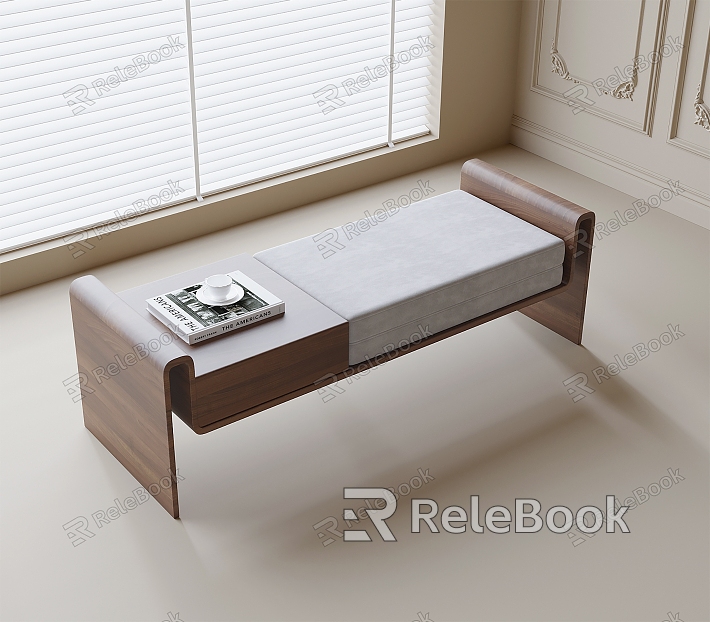 Modern Bed End Stool Bench model