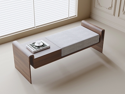 Modern Bed End Stool Bench model