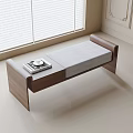 Modern Bed End Stool Bench 3d model