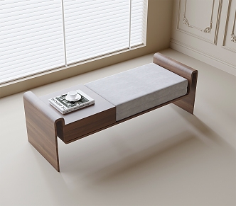 Modern Bed End Stool Bench 3d model