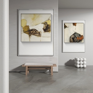 modern abstract painting abstract decorative painting 3d model