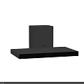 Modern Kitchen Range Hood Appliance With Sleek White And Black Design