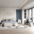 Modern Kids Bedroom With Teepee Tent And Playful Decor