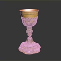Ornate Golden Chalice With Intricate Carvings And Decorative Base For Household Use