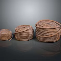 Thick Brown Coiled Ropes for Household Use with Durable Design and Tightly Wound Structure