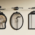 Vintage Decorative Wall Mirrors With Ornate Frames And Classic Designs 3d model