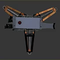 Professional Precision Measuring Instrument Mounted On Orange Tripod Stand With Stable Base
