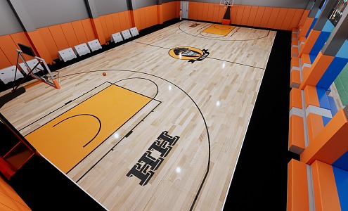 Modern Basketball Court Harbin Huihong Arena 3d model