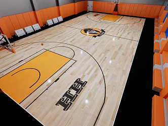 Modern Basketball Court Harbin Huihong Arena 3d model