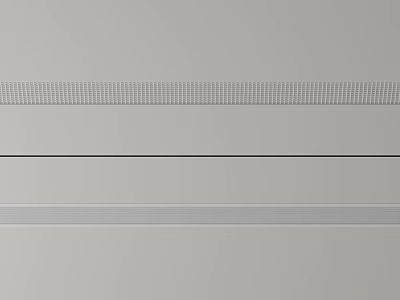Long Strip Air Conditioner Vent With Fine Grille And Two Parallel Lines On Gray Background 3d model
