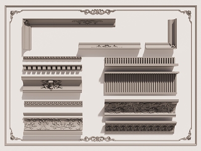 European Gypsum Line Gypsum Line Eave Line 3d model