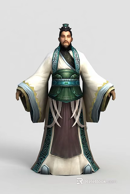 Tech Exhibition Hall Showcasing Ancient Costume 3D Digital Display Model 3d model 