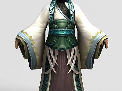Tech Exhibition Hall Showcasing Ancient Costume 3D Digital Display Model 3d model