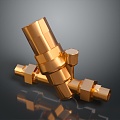 Pipe water pipe valve iron pipe fitting flange tee joint pipe water pipe valve 3d model