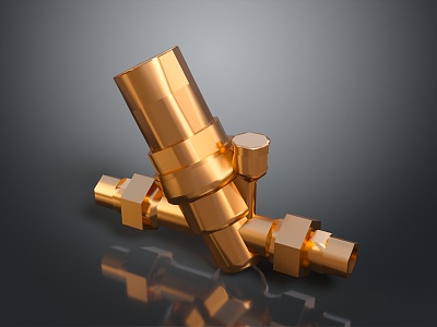 Pipe water pipe valve iron pipe fitting flange tee joint pipe water pipe valve 3d model