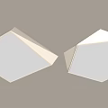 Minimalist geometric ceiling lamp creative geometric ceiling lamp bedroom ceiling lamp cream wind ceiling lamp 3d model