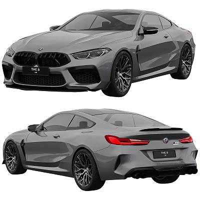 BMW M8 Coupe Front And Rear Exterior Views 3d model
