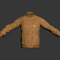 Orange Casual Jacket With Zipper Front And Long Sleeves For Daily Use