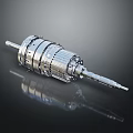 3D Rendered High Precision Automotive Gear Shaft Assembly With Metal Mechanical Structure