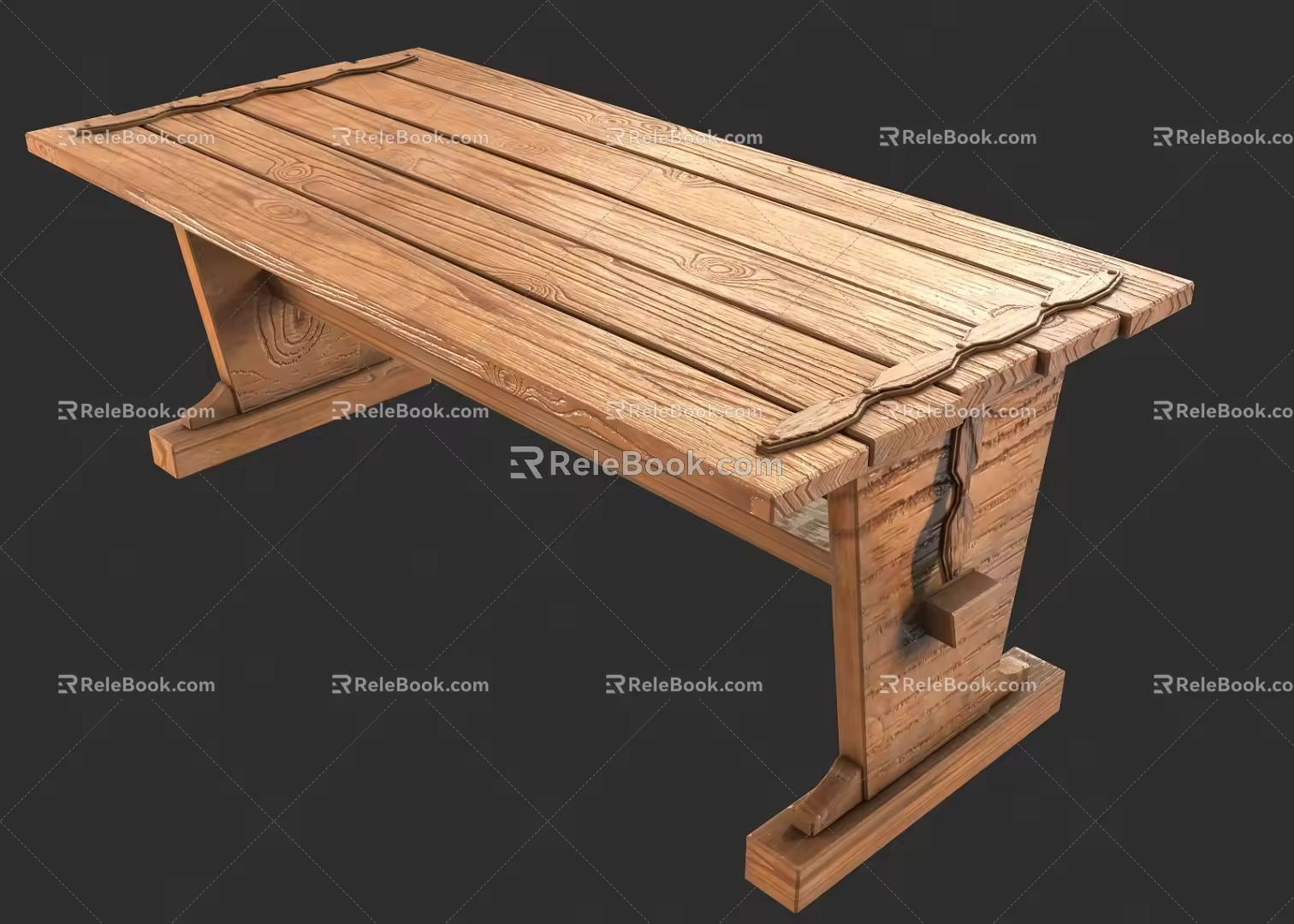Wooden Table Table Casual Table Dining Table Vintage Dining Table Nordic Table Broken Table Wooden Table Table 3d model