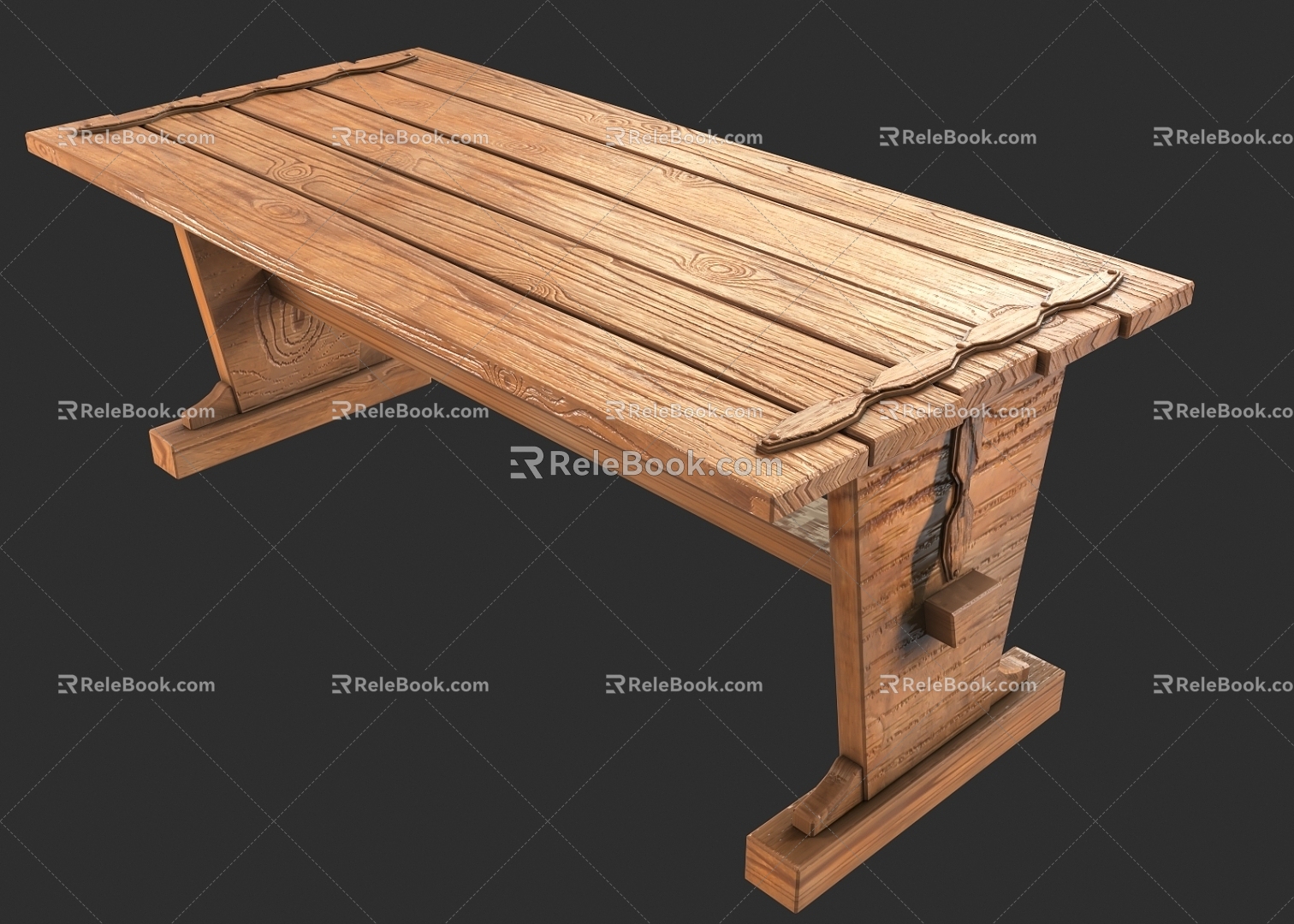 Wooden Table Table Casual Table Dining Table Vintage Dining Table Nordic Table Broken Table Wooden Table Table 3d model