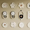 Unique Decorative Clocks With Various Shapes And Designs Hanging On Wall